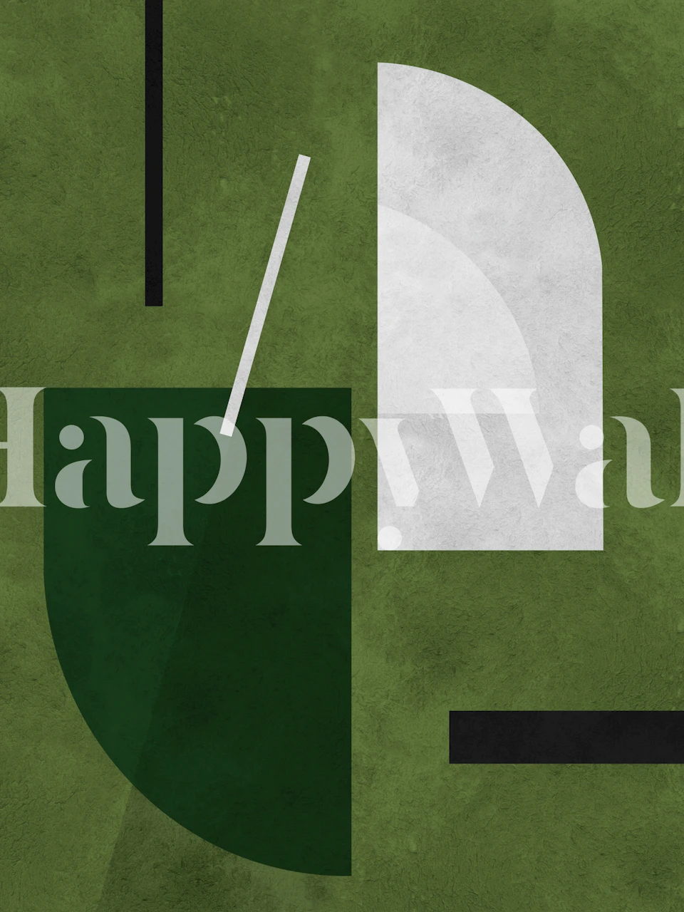 Geometric modern art tapet i rummet