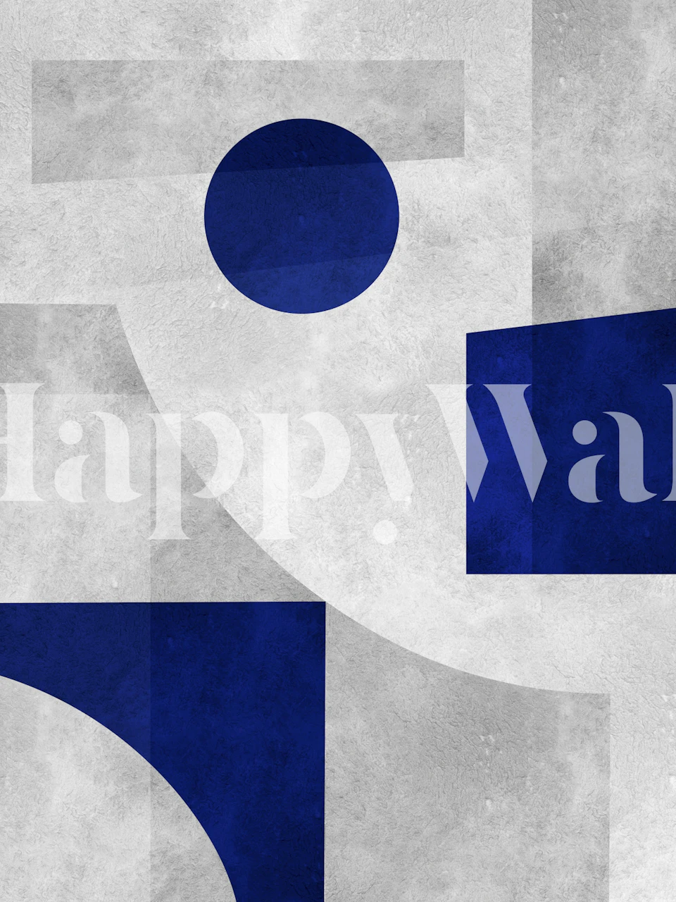 Geometric modern art Tapete in einem Zimmer