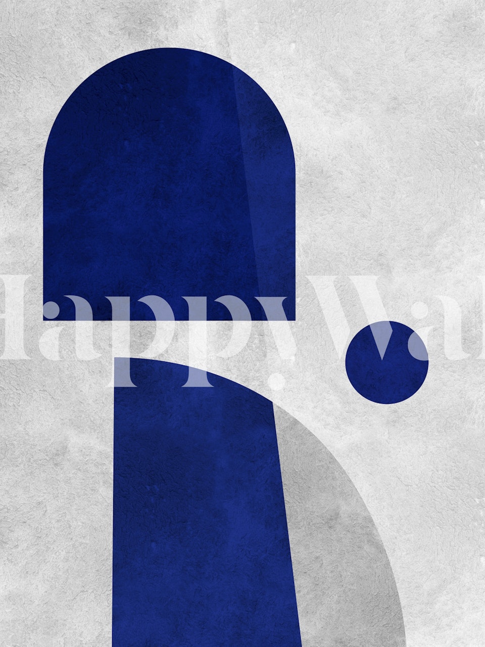 Geometric shapes in blue on gray background wallpaper