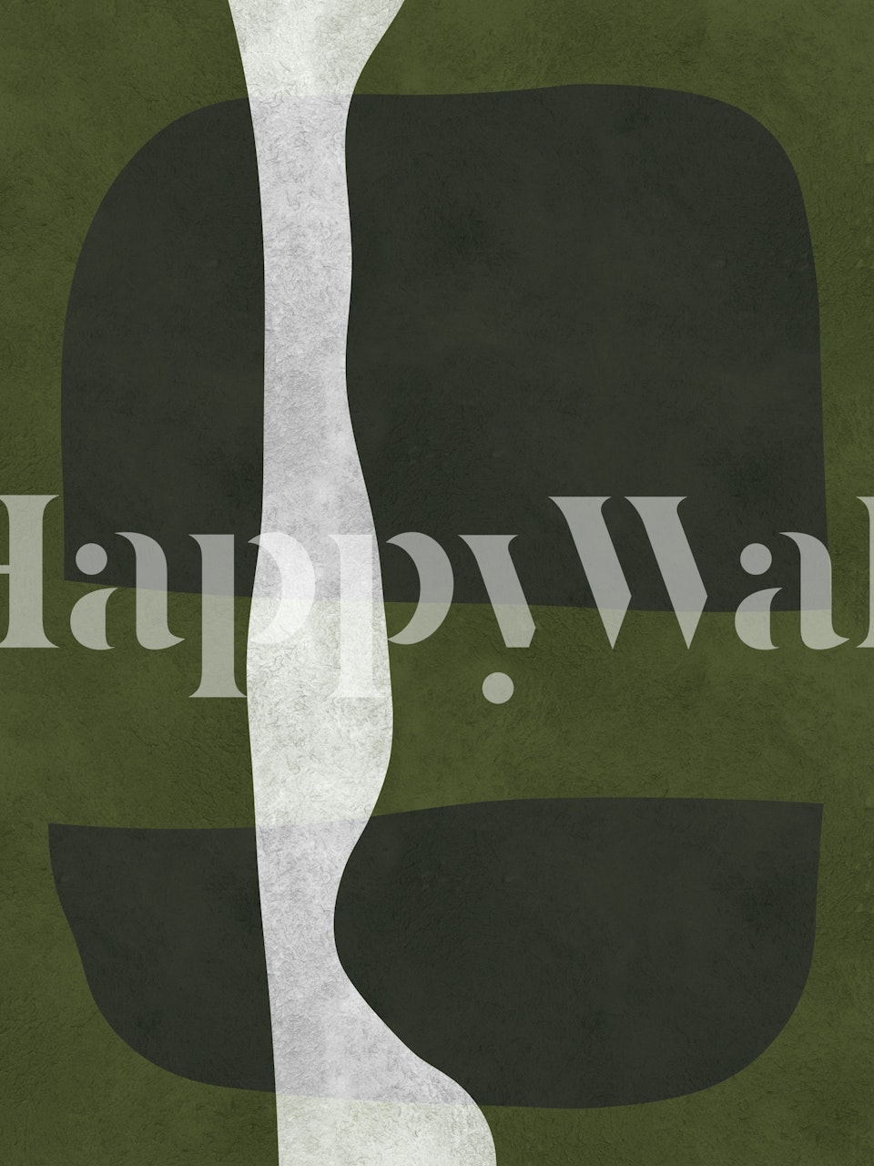 Geometric Modern Art 09 Wall Mural featuring abstract dark and light shapes