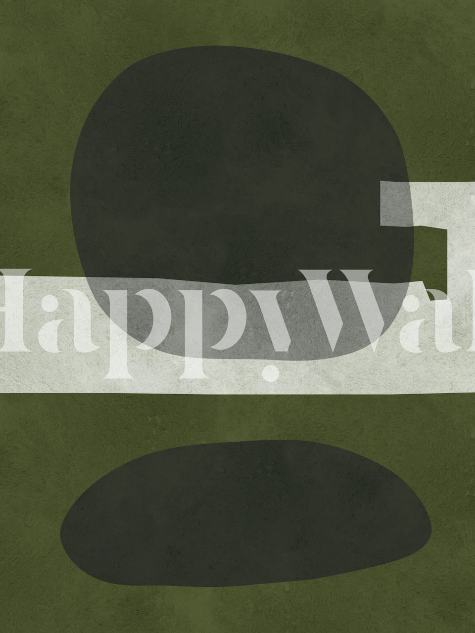 Geometric shapes and muted green tones wallpaper