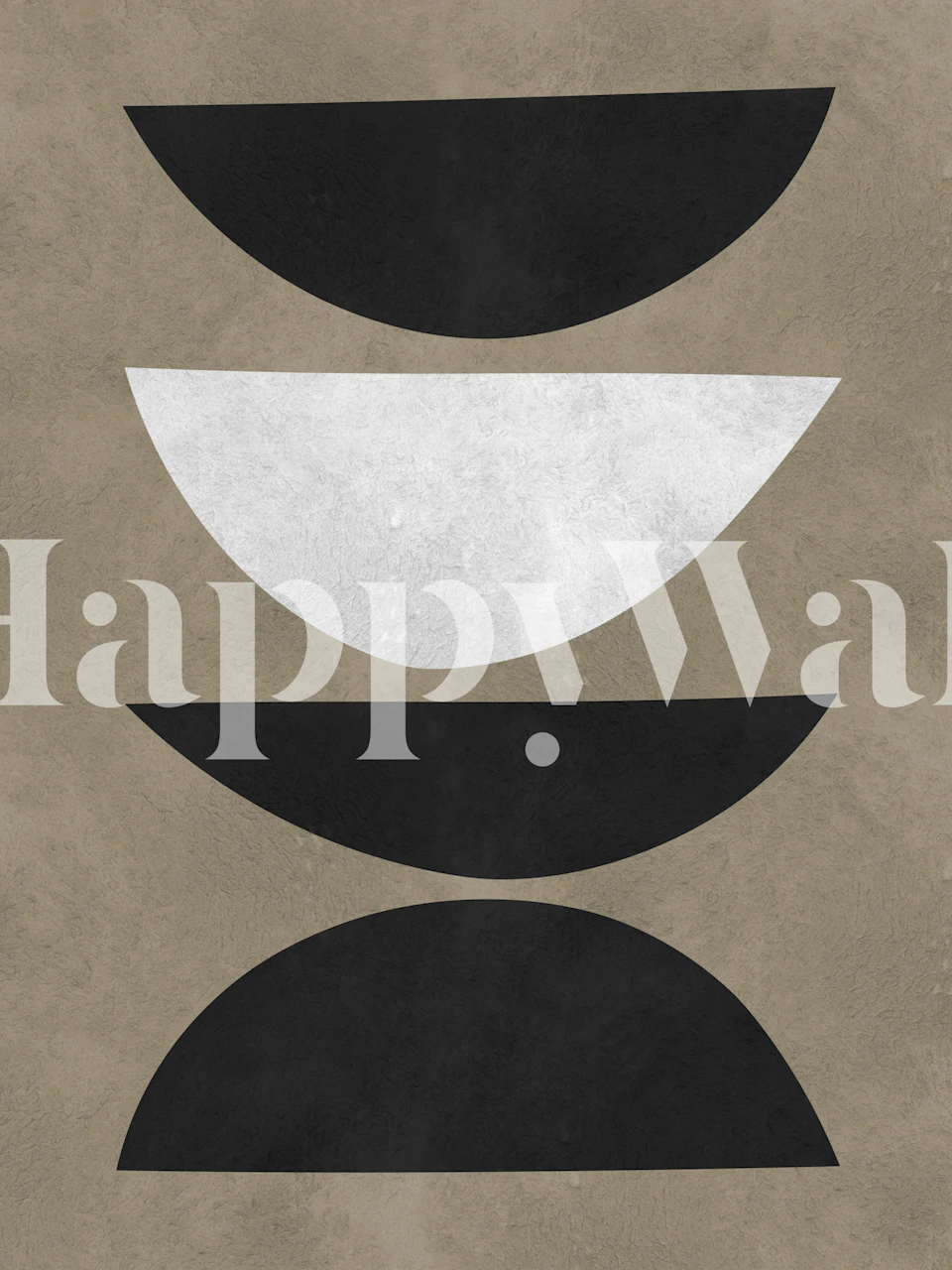 Geometrisches modernes Kunst-Wandbild mit Halbkreisformen