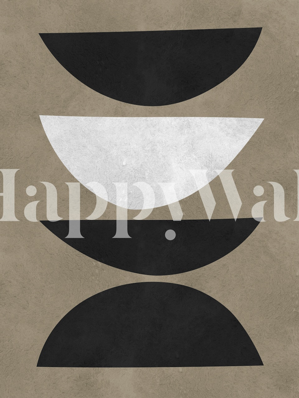 Geometric Modern Art Wall Mural with Semi-Circle Shapes