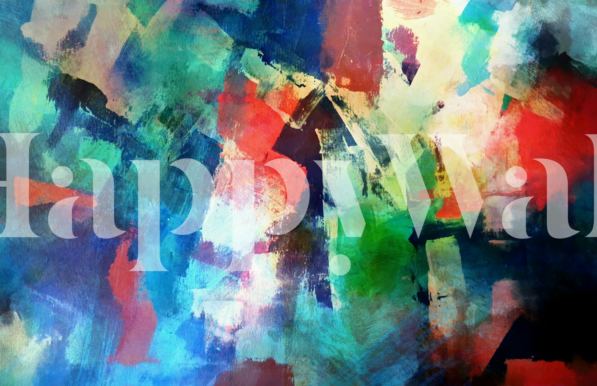 Brushstrokes 12 šarena tapeta u sobi