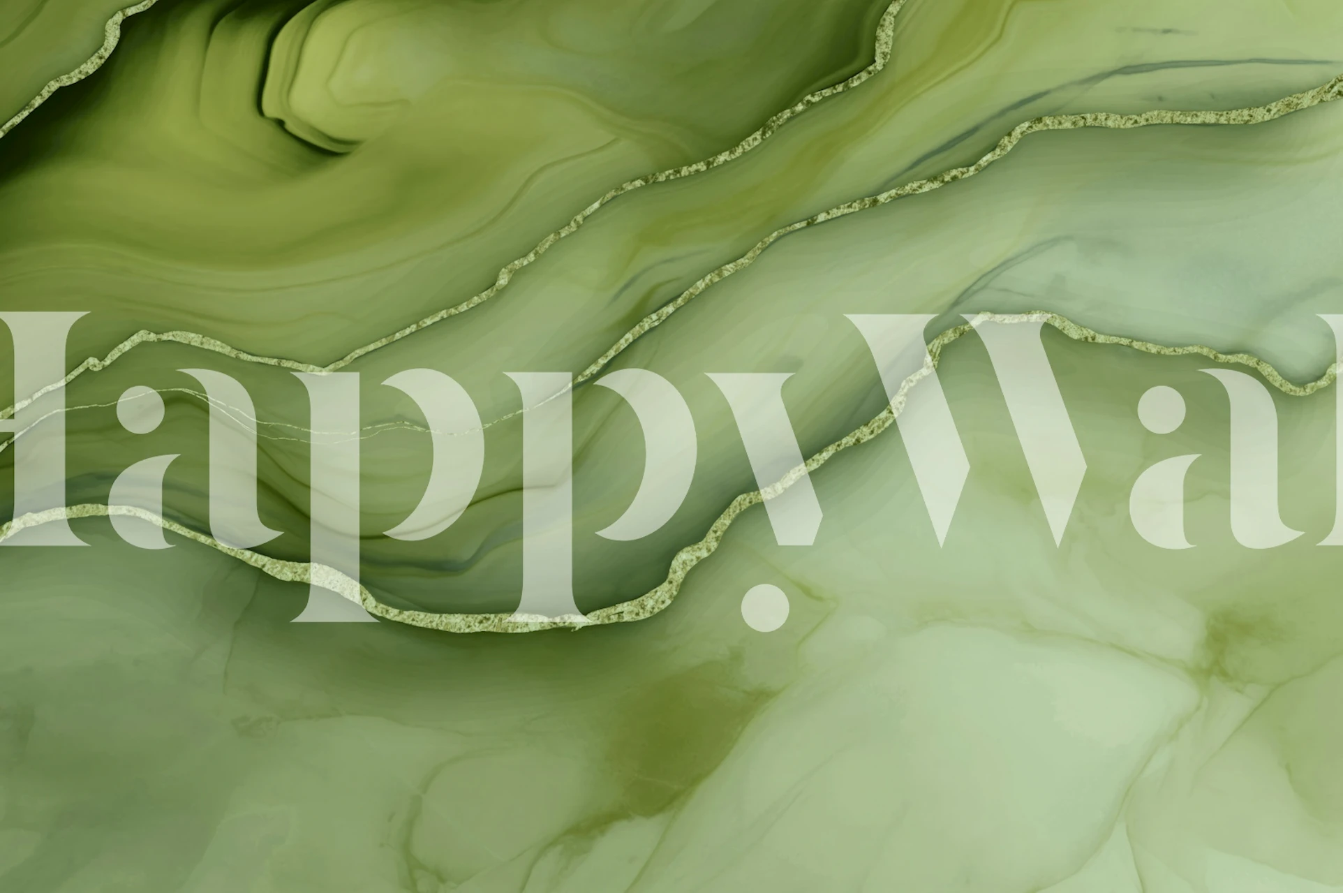 Jade green marble elegance wallpaper in a room