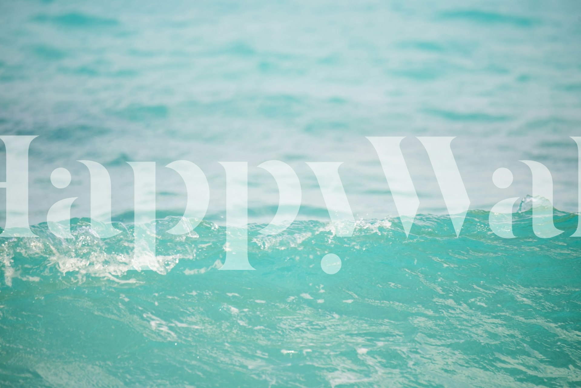 Caribbean Zen Ocean 1 wallpaper in a room