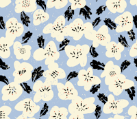 Bold flowers in my garden on summer blue ταπετσαρία