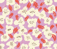 Bold flowers in my garden on chalky pink ταπετσαρία