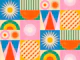 Party Bauhaus Shapes Vivid Mid Century Mod