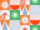 Bright Pastel Bauhaus Geo Shapes Party Mod