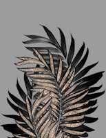 Palm Leaves with Glitter 1 ταπετσαρία