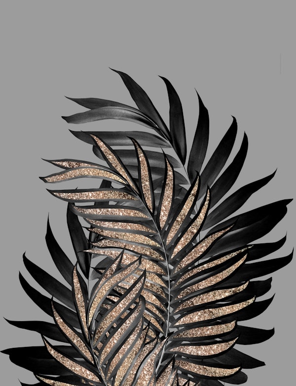 Palm Leaves with Glitter 1