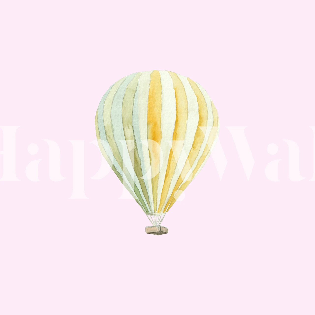 Pastellfarbene Heißluftballon-Tapete für die Dekoration des Kinderzimmers