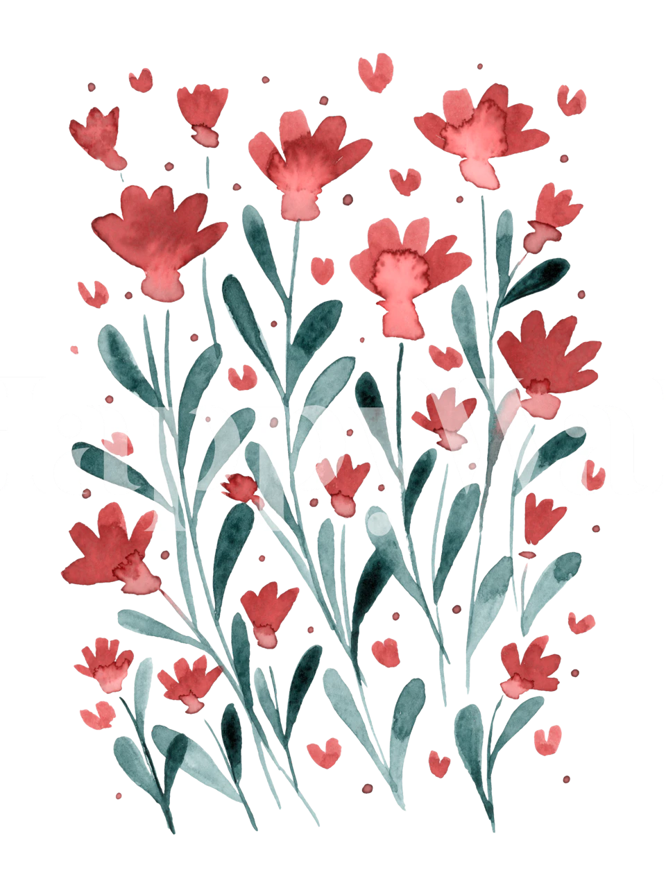 Fototapeta w stylu vintage z niezapominajkami na ciemnym tle.