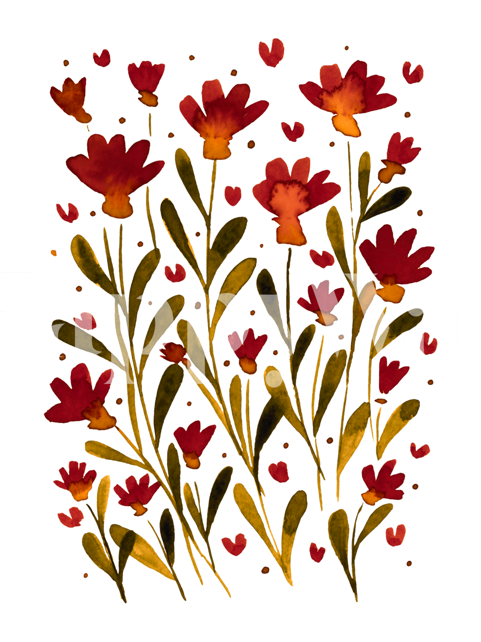 Forget me not flowers tapet i et rum