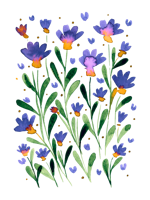 Forget me not flowers - violet ταπετσαρία