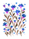 Forget me not flowers - blue and pink