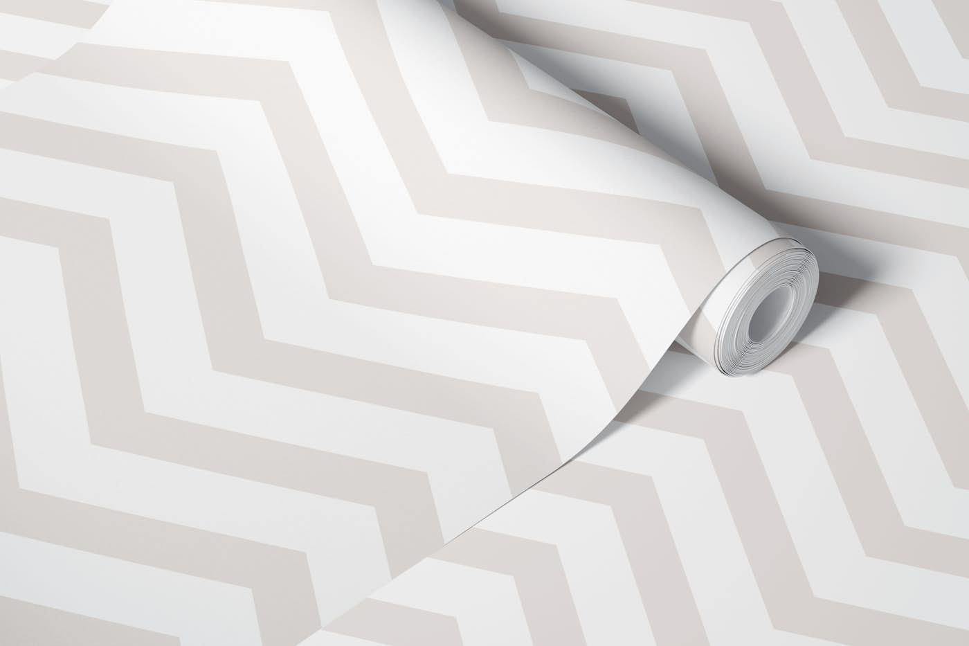 Chevron beige sand medium wallpaper roll