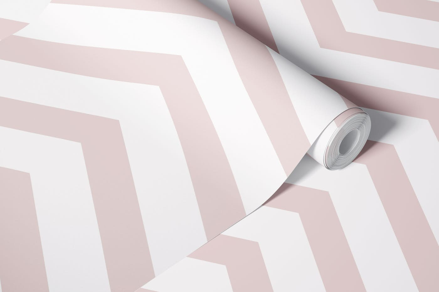 Chevron pastel pink big wallpaper roll