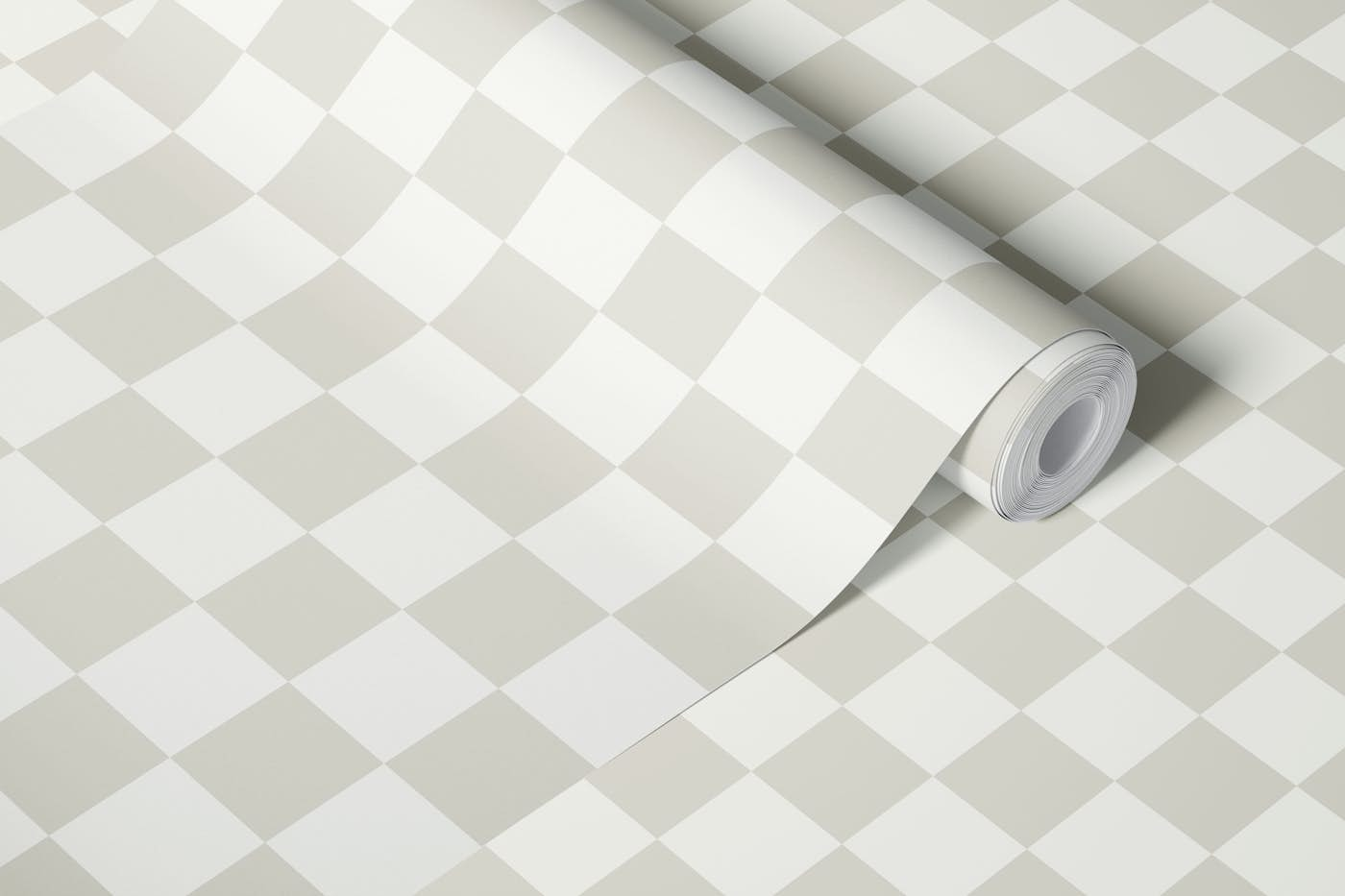 Warm Minimalist Checkerboard - Medium wallpaper roll