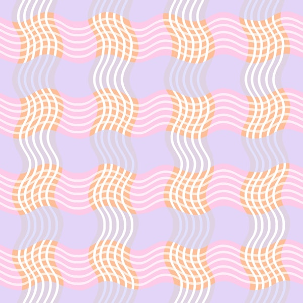 Wavy peach fuzz lines