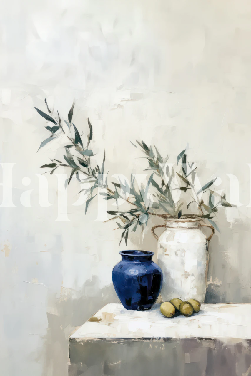 Still Life Olive Branch tapet i et rom