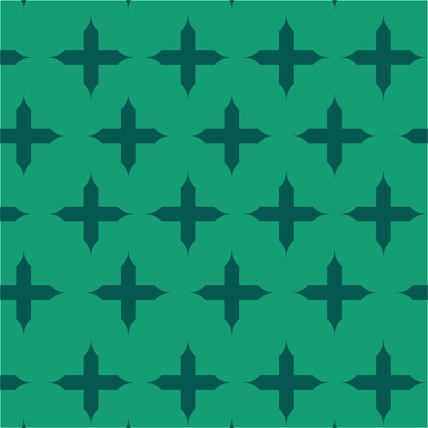 Emerald green cross pattern