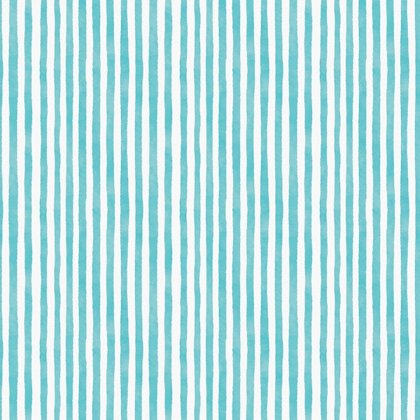 Watercolor Fine Stripes - Turquoise