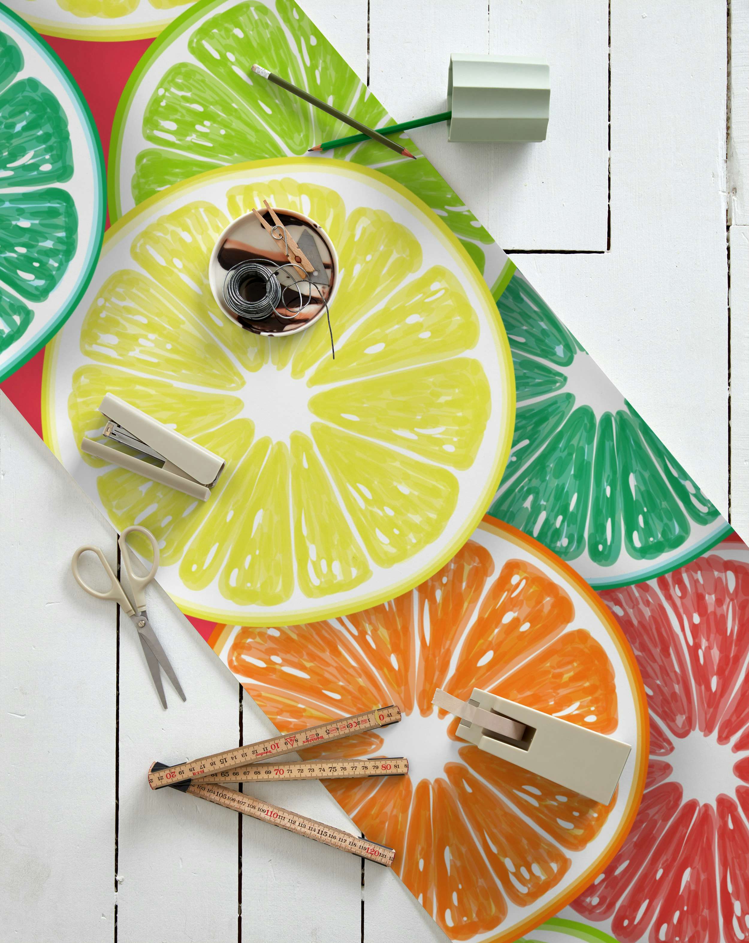 Citrus fruit slices tapet roll
