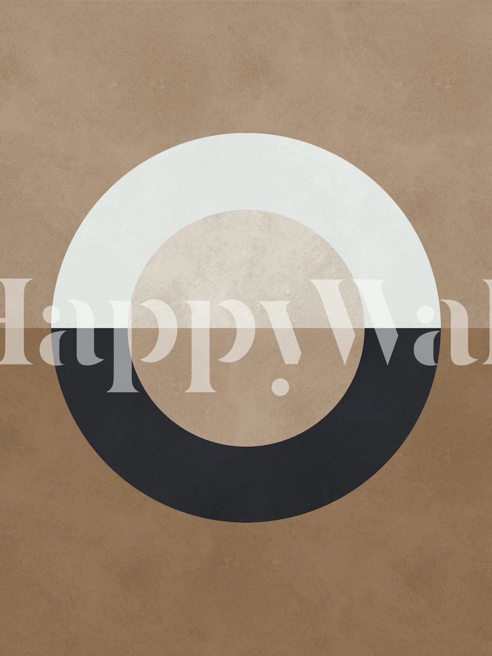 Modern art with circles behang