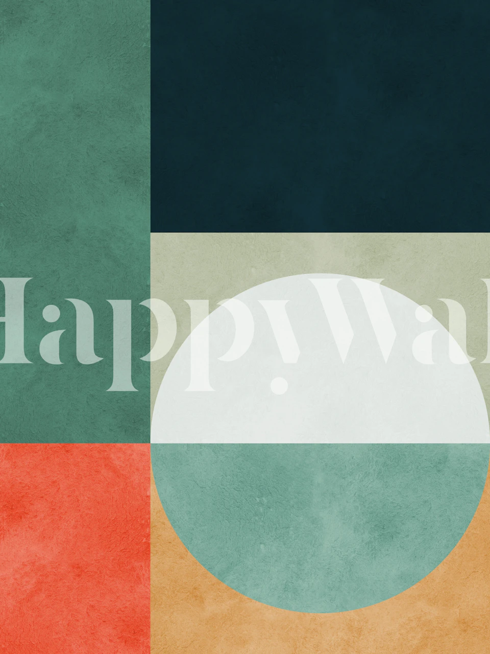 Modern art wallpaper met kleurrijke cirkels