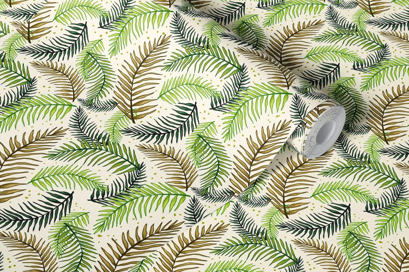 Sunny Tropical leaves wallpaper roll