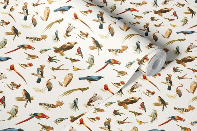 Vintage Birds - Patternwallpaper roll
