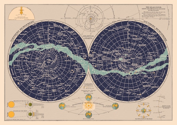 Celestial Charts - Dodd Mead and Co - ASTER