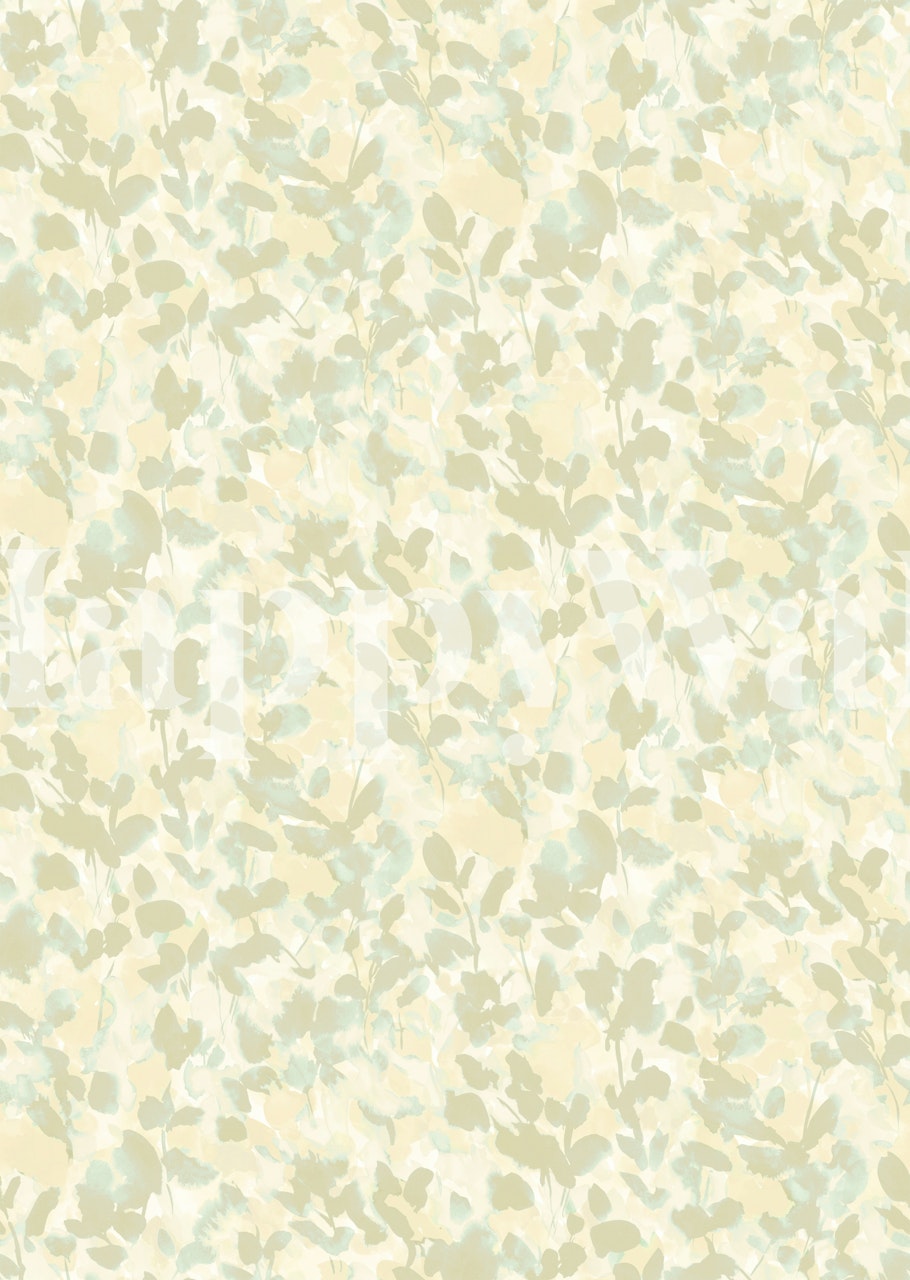 Soft floral abstract wallpaper σε ένα δωμάτιο