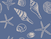 Seahorse Ocean Nautical Coastal Blue XL papiers peint