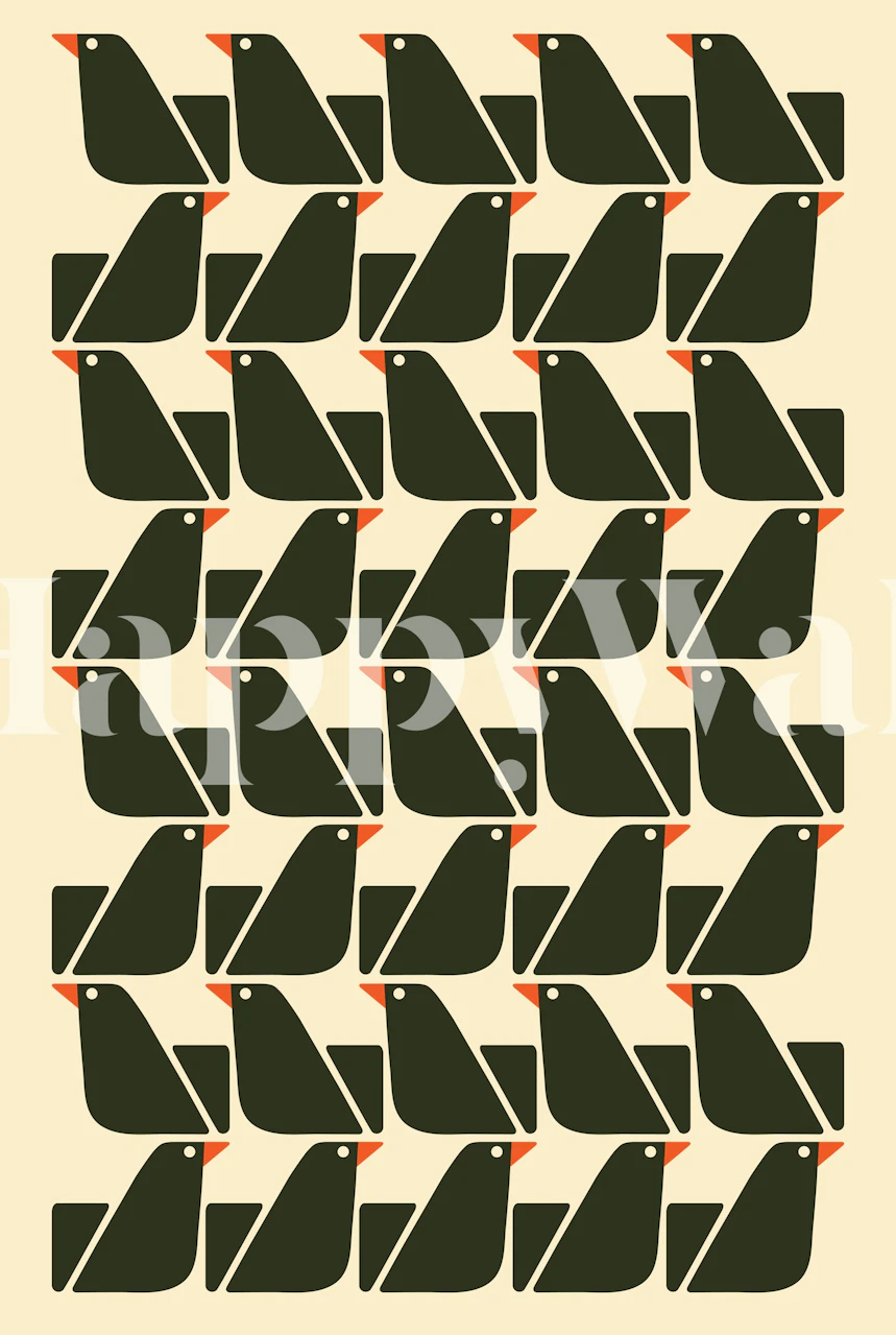 Black Birds 2020 Tapete in modernem Umfeld