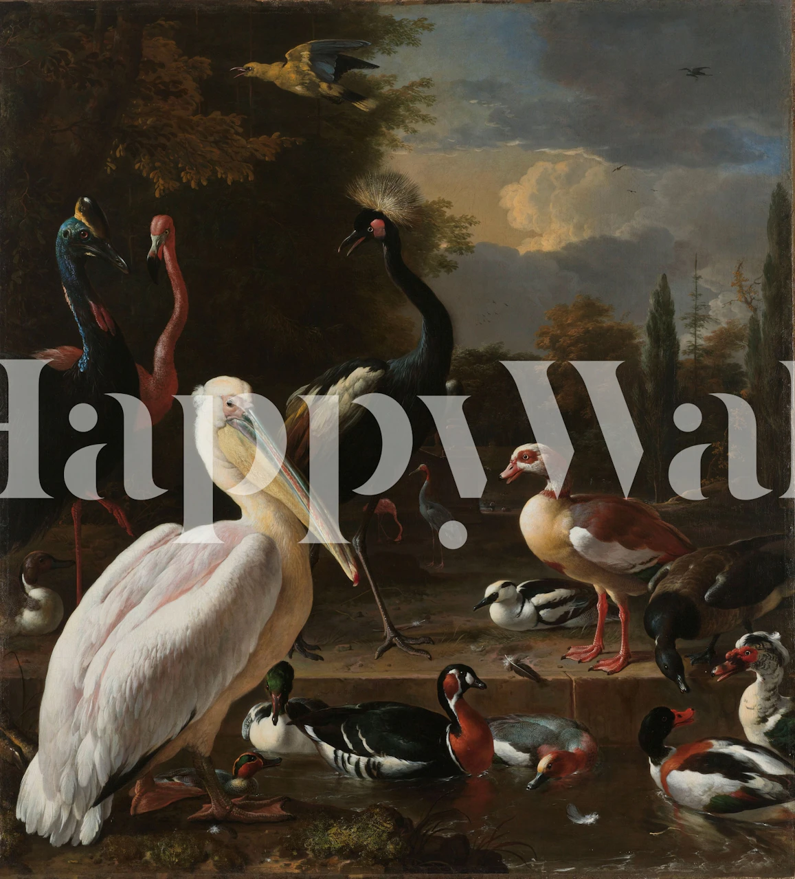 Tapeta Night Tropical Birds v místnosti