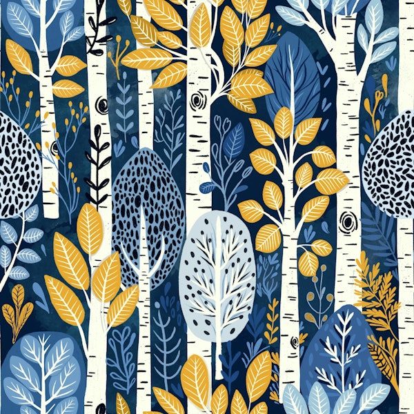 Aspen Trees in the night