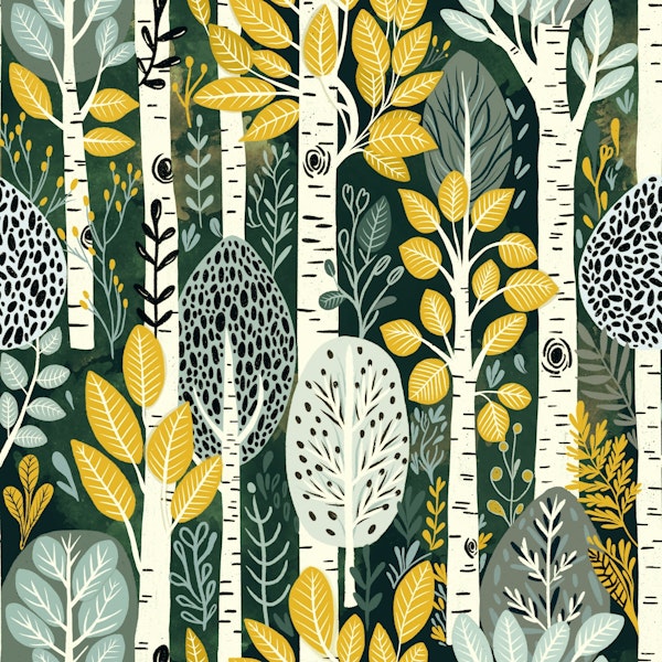 Aspen Trees in the night (grey)