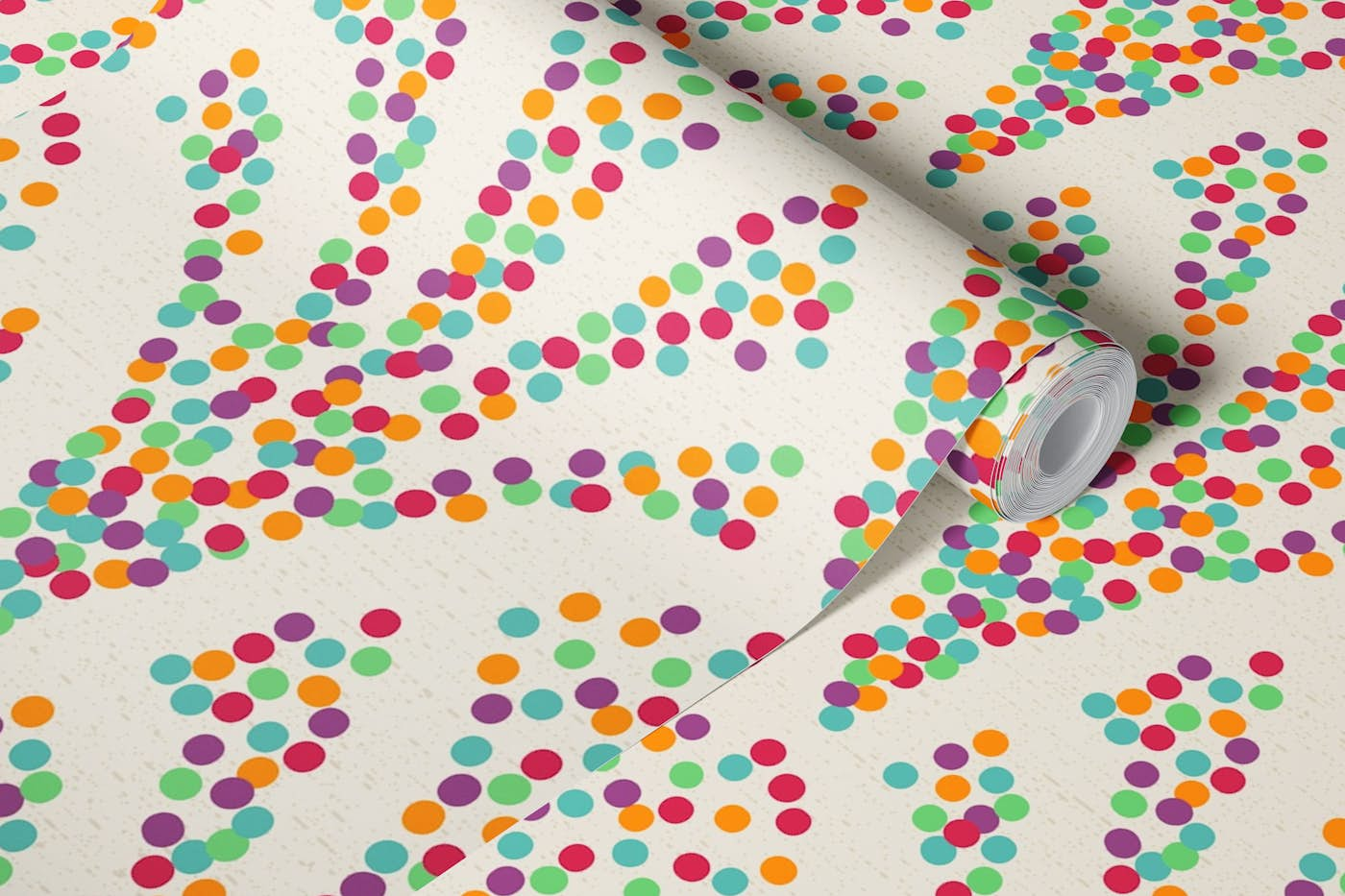 Confetti Fountain multicolor wallpaper roll