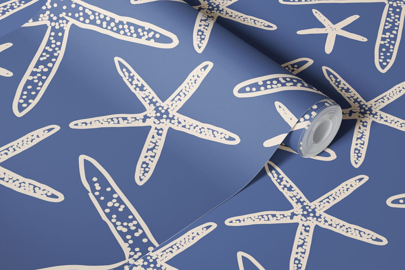 Starfish Ocean Nautical Coastal Blue XL wallpaper roll