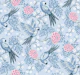 Parrot garden - blue and pink