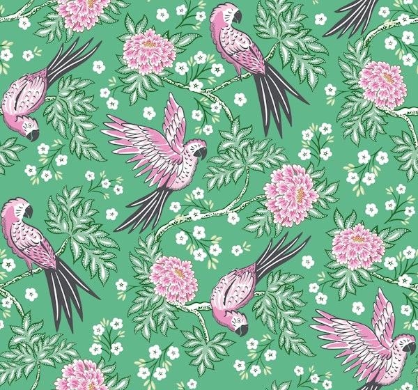 Parrot garden - pink and green