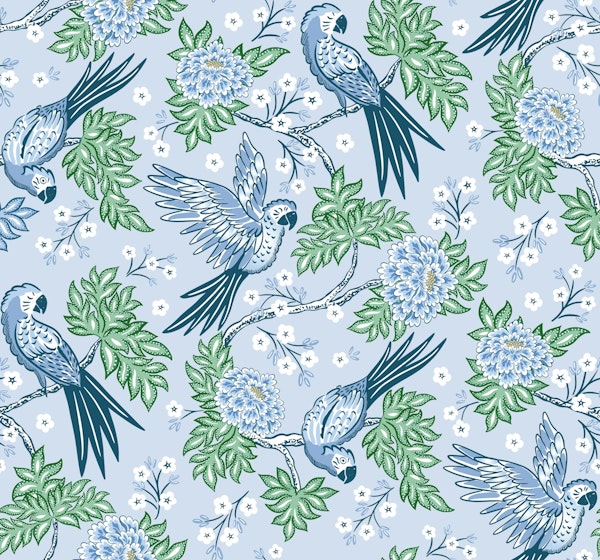 Parrot garden - blue and green