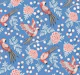 Parrot garden - blue and red