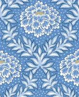 Bold floral - blue tapeta