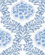 Bold floral - blue and white