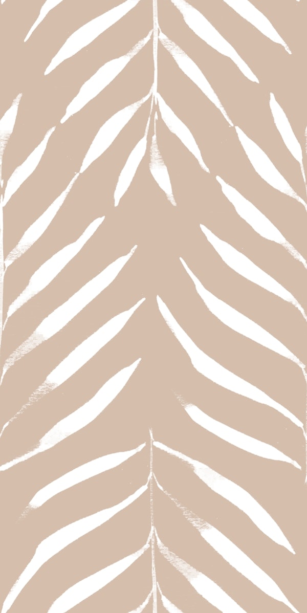 Palm Leaves Beige Pattern