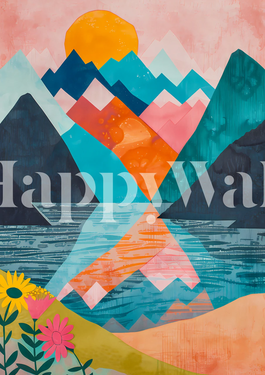 Beautiful Mountains papel pintado en una habitación